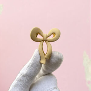 MUSTARD Bow Claw Clip - Small