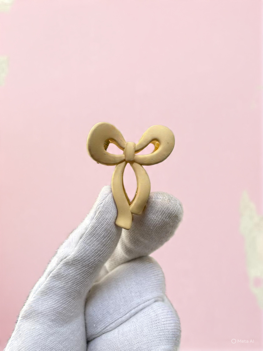 MUSTARD Bow Claw Clip - Small