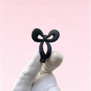 BLACK Bow Claw Clip - Small