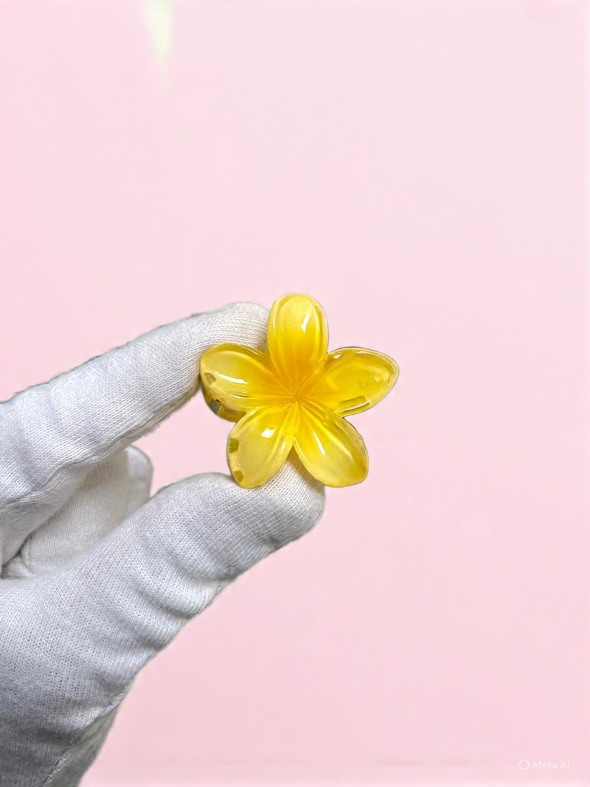 YELLOW flower Claw Clip - Small