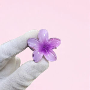 PURPLE flower Claw Clip - Small