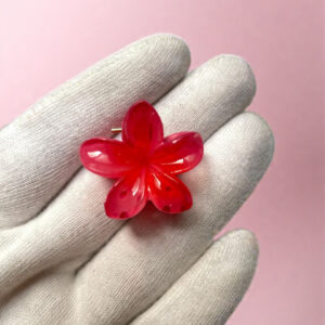 RED Daisy flower Clip - Mini