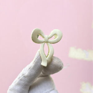 WHITE Bow Claw Clip - Small