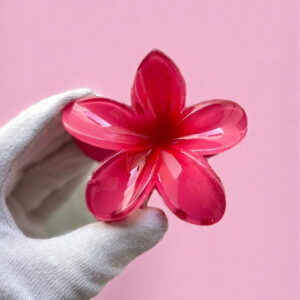 CHERRY RED Flower Claw - Large