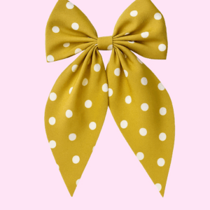 YELLOW - Polka-Dot Vintage Bow