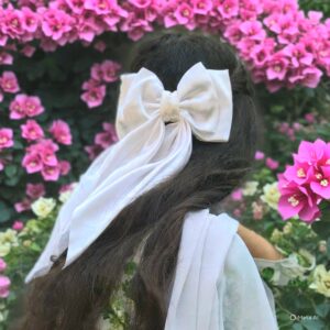 WHITE - Long-Tail French Bow