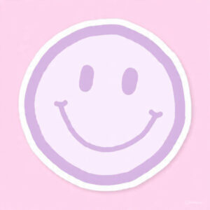 Lilac Smiley - Laptop Sticker