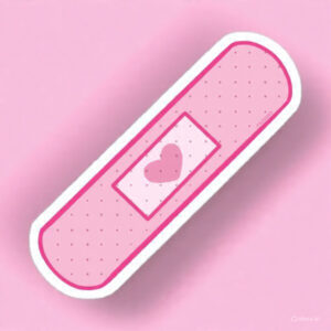 Pink Bandage - Laptop Sticker