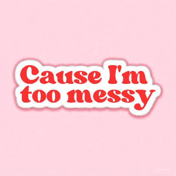 Cause I'm too messy - Laptop Sticker