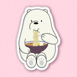 Foodie Ice-bear - Laptop Sticker