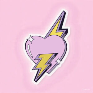 Sparkling Heart - Laptop Sticker