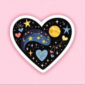 Galaxy Heart - Laptop Sticker