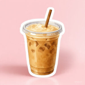 Ice Coffee Glass - Laptop Sticker