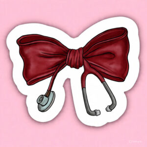 Bow Stethoscope Doctor - Laptop Sticker
