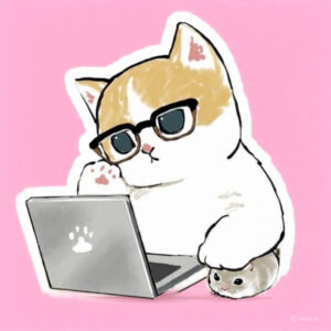 Busy Cat - Laptop Sticker