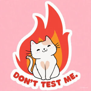 Don't Test me Sarcastic Cat - Laptop Sticker