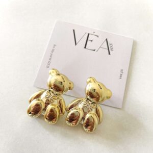 Mocha Golden Bear Earrings