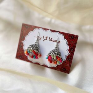 MULTI - Silver Antique Jhumki