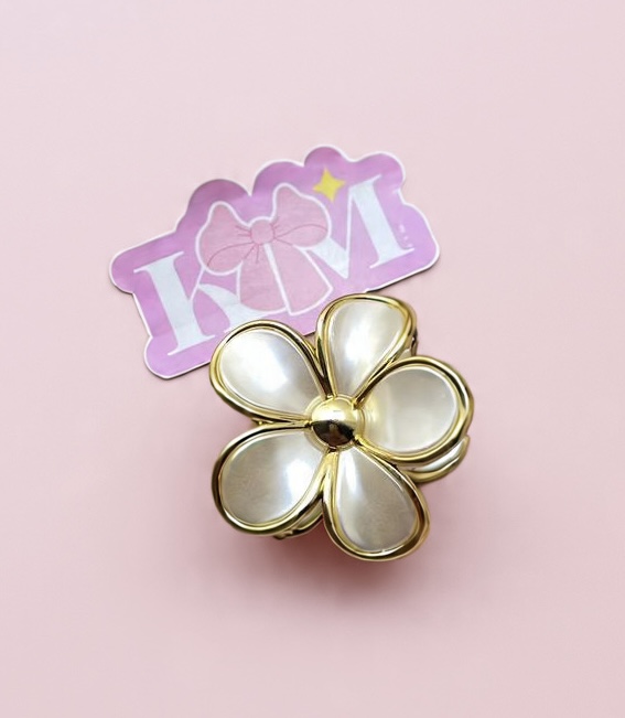 Premium Floral Hair Claw - Large