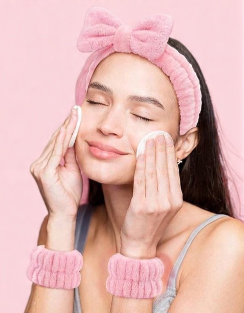 SKINCARE Headband & Wristband Set
