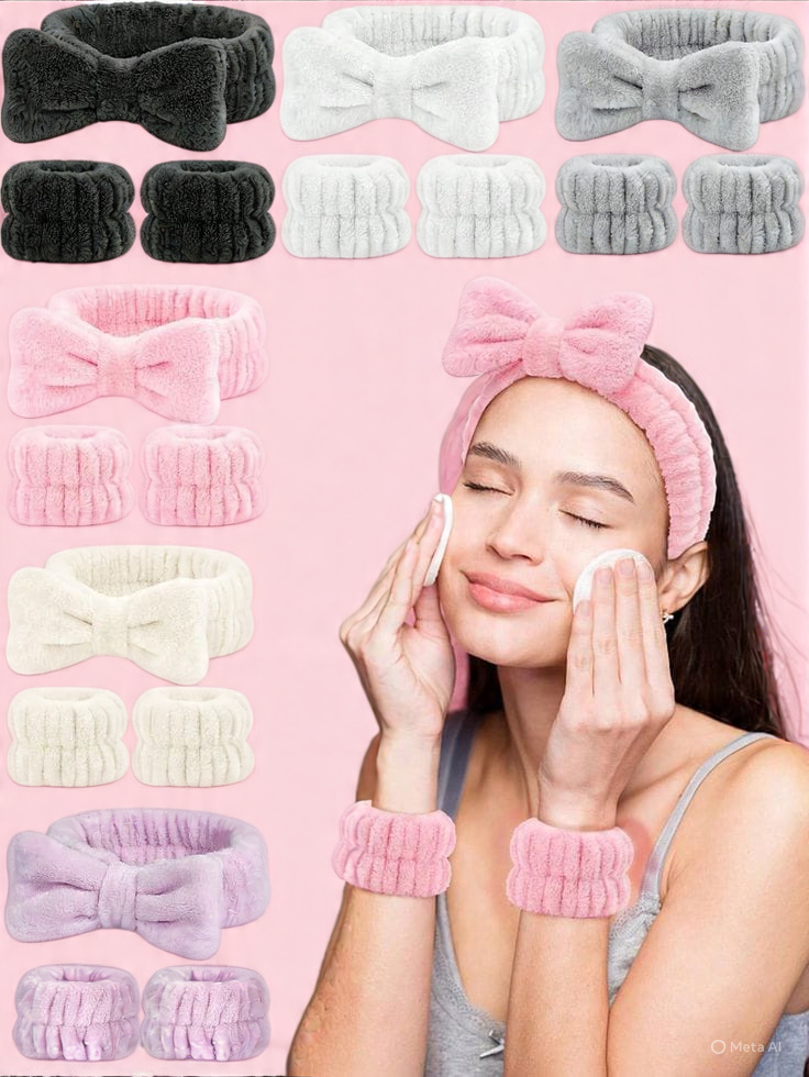 SKINCARE Headband & Wristband Set - Image 2
