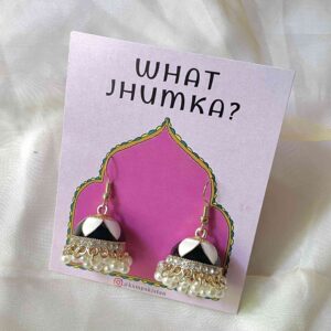 BLACK WHITE - Twin Tone Jhumka