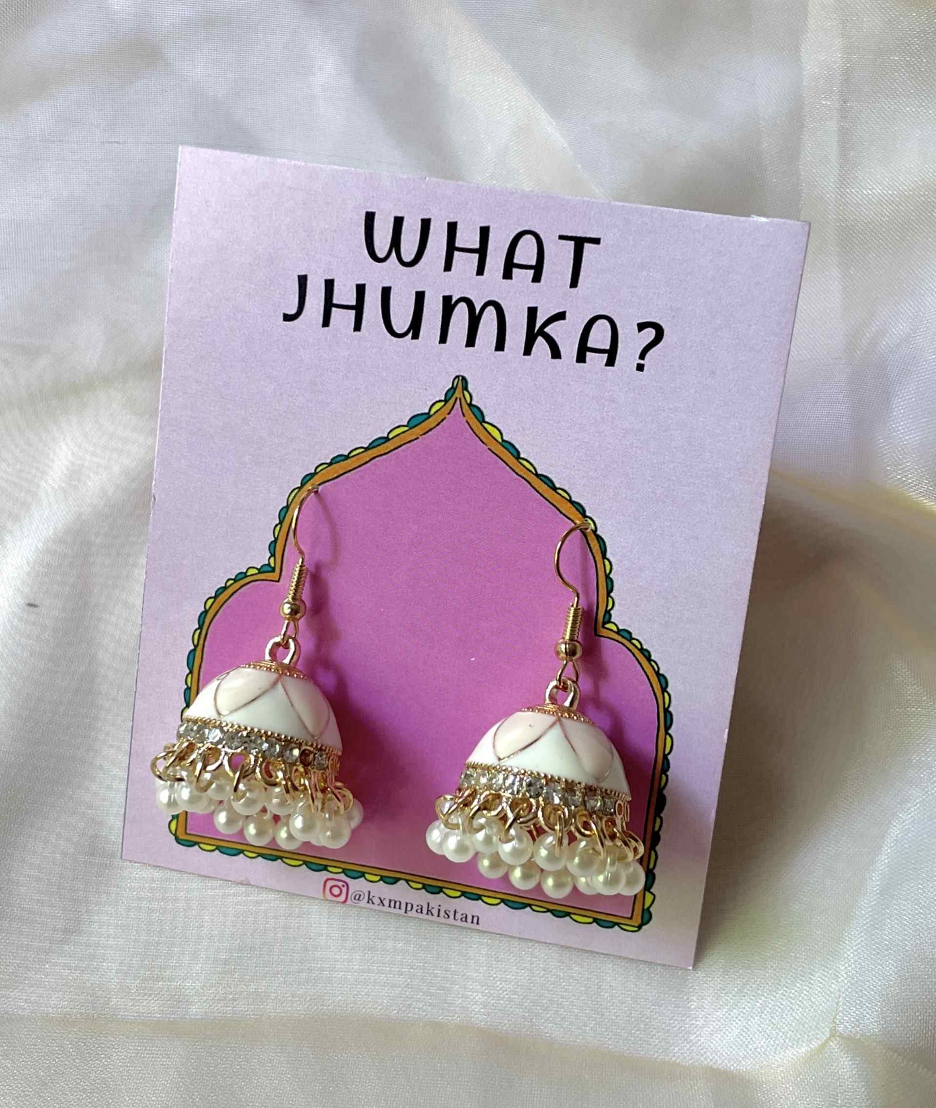 White - Twin Tone Jhumka