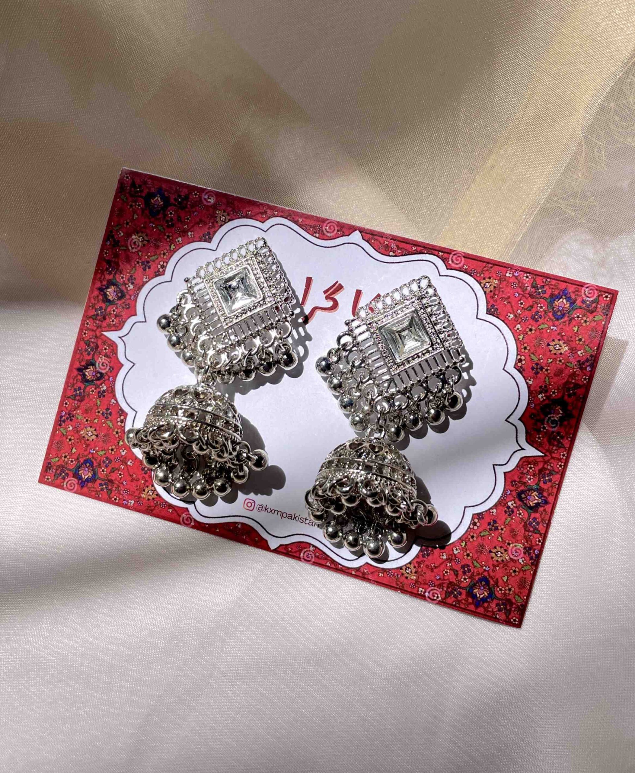 KITE - Oxidised Silver Jhumka