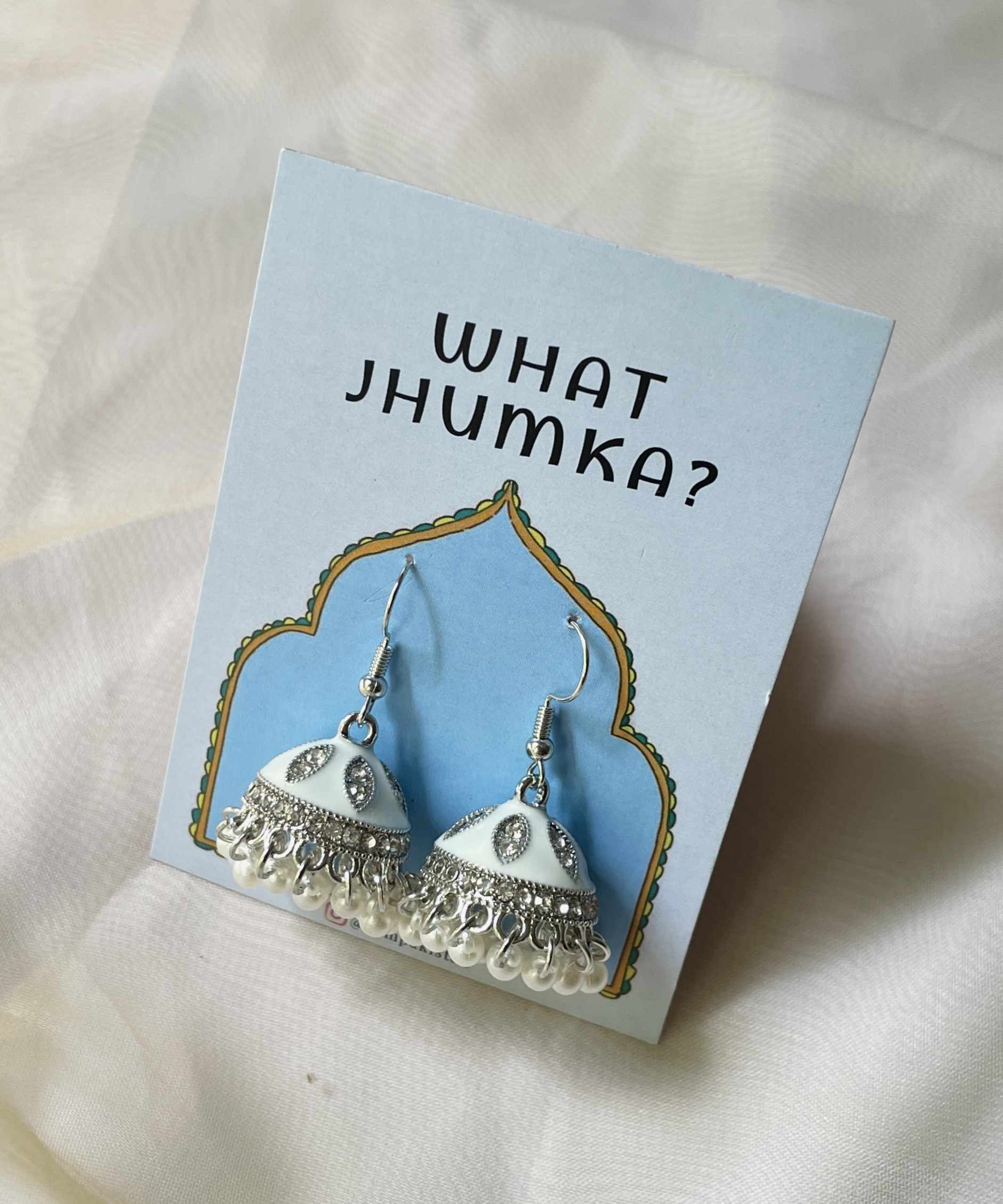 WHITE - Bling Jhumka