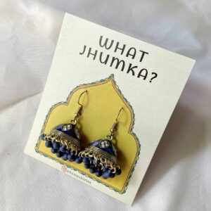 Golden NAVY BLUE - Bling Jhumka
