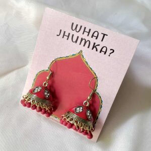 Golden RED - Bling Jhumka