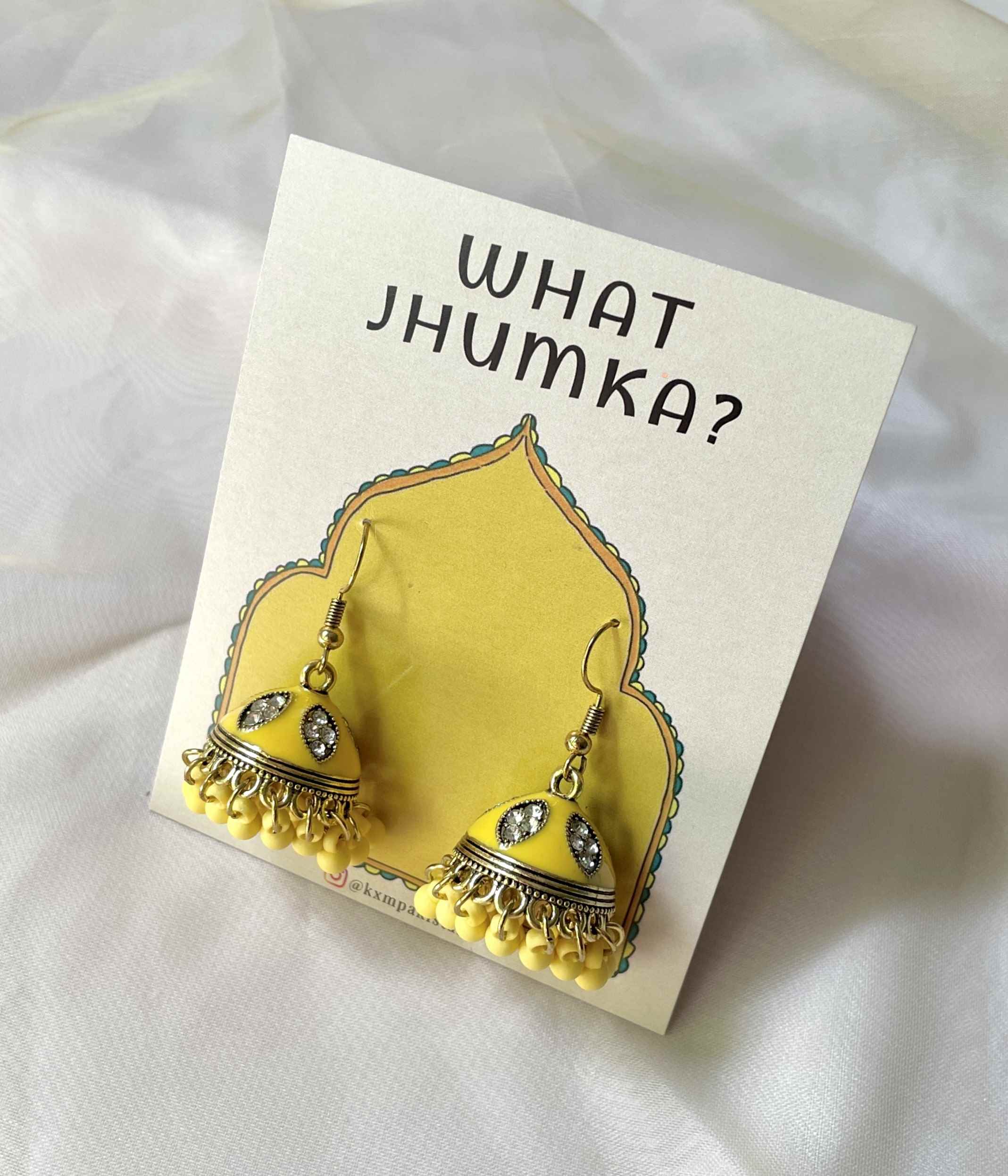 Golden YELLOW - Bling Jhumka
