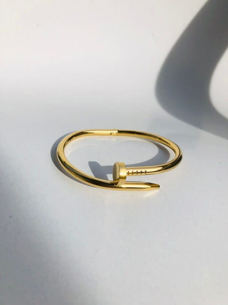 Stainless-Steel Nail Bracelet - Golden - Image 3