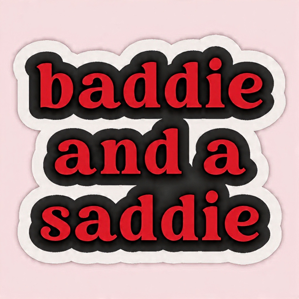Baddie and a Saddie - Laptop Sticker