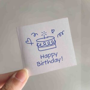 Happy Birthday doodle - Mini Card