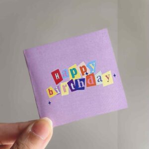 Purple HAPPY BIRTHDAY - Mini Card