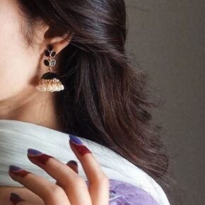 BLACK - Leaf Jhumka