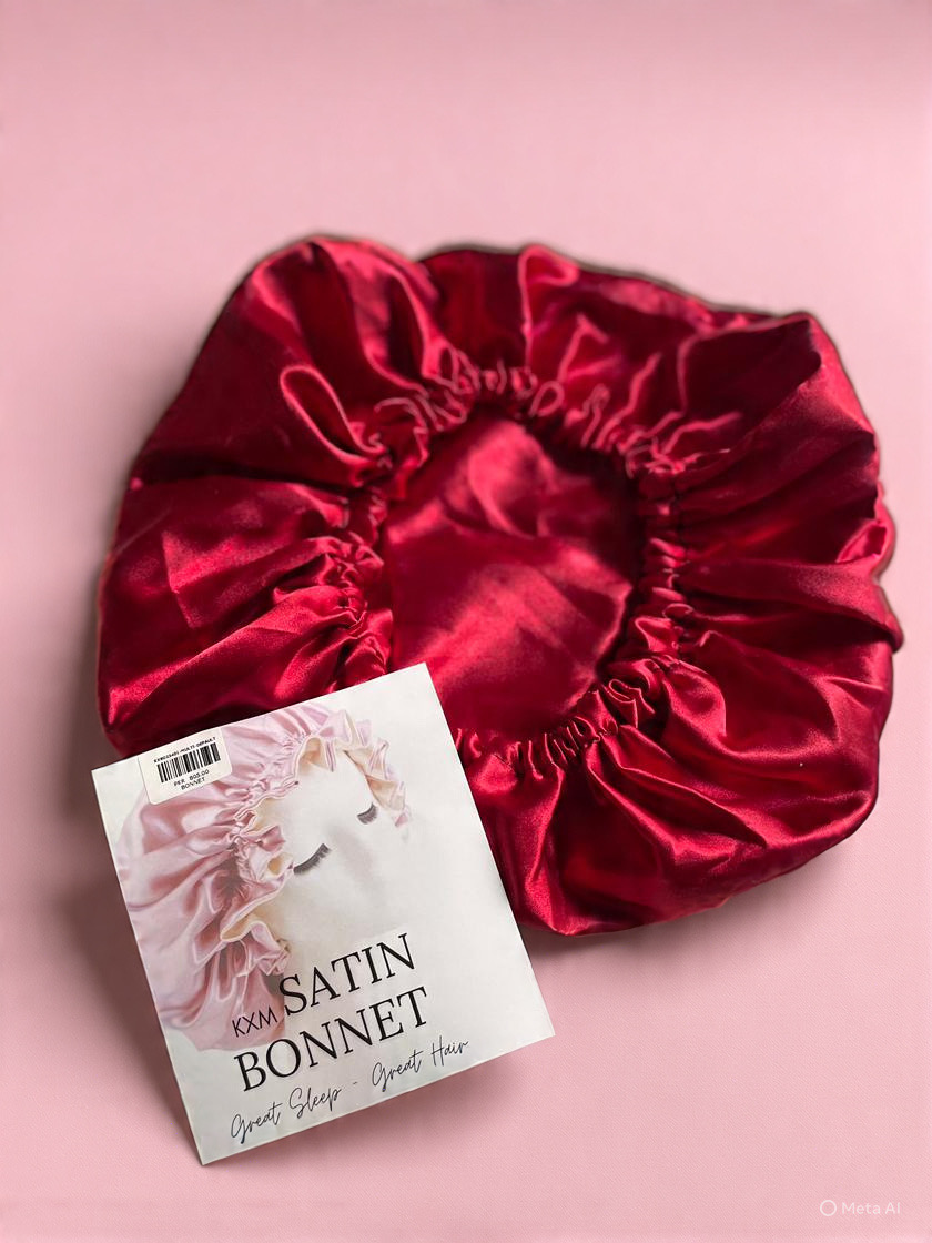 Maroon - Satin Hair Bonnet