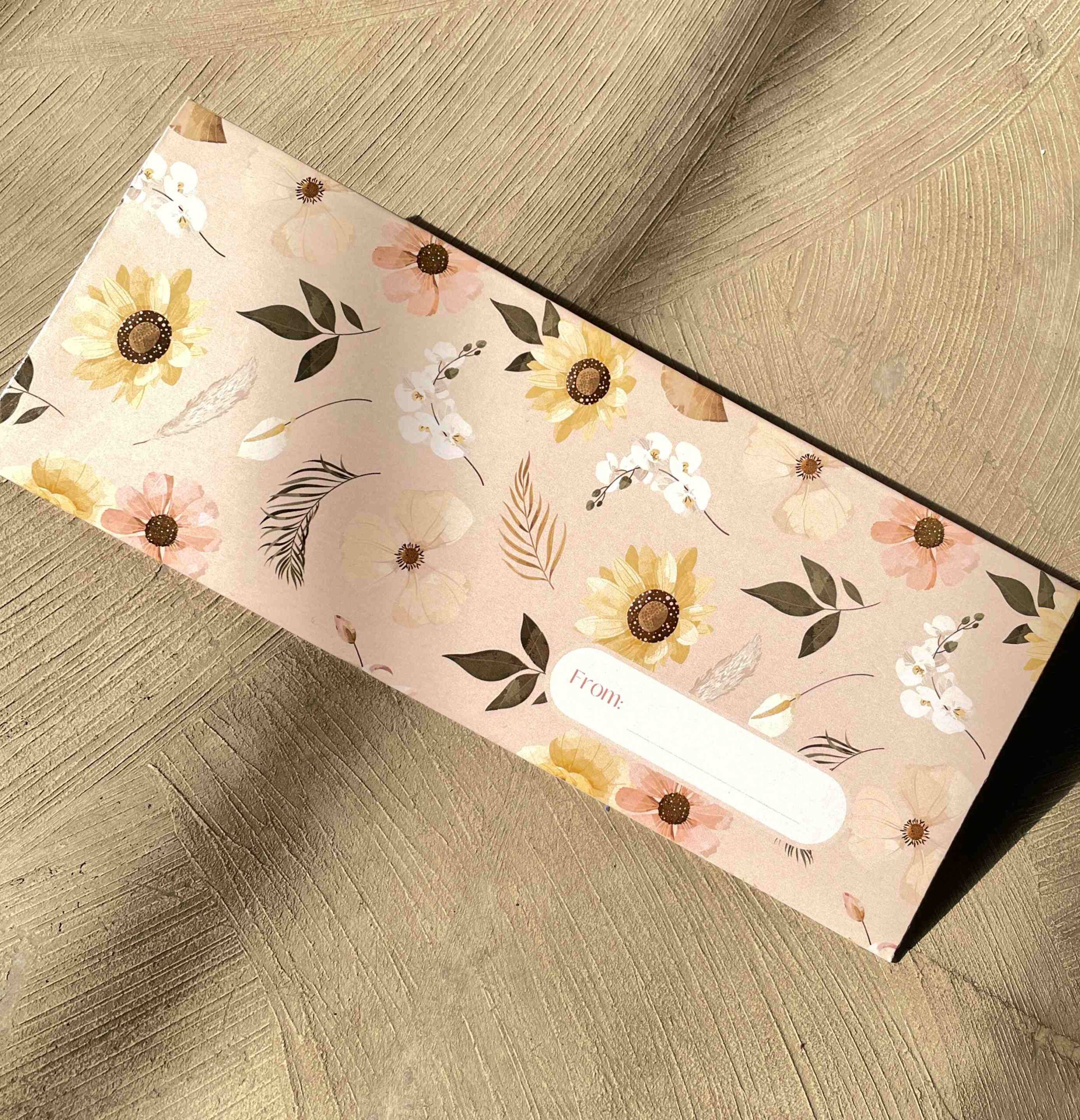 Beige Floral - Cash Envelope