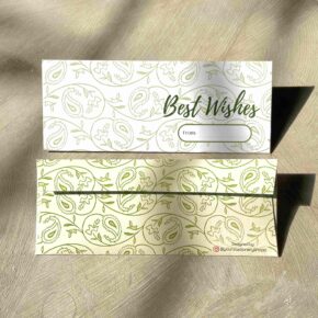 BEST WISHES - Green Cash Envelope