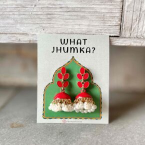 RED - Leaf Jhumka